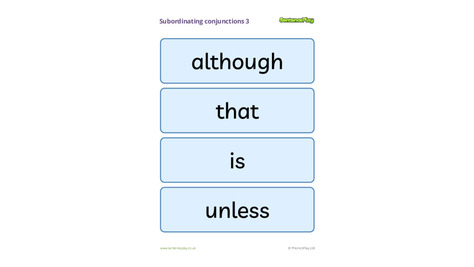 Subordinating Conjunctions Poster 3